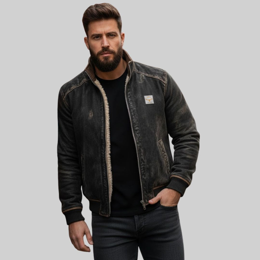 ANDRES | Chaqueta Vintage Con Forro De Sherpa