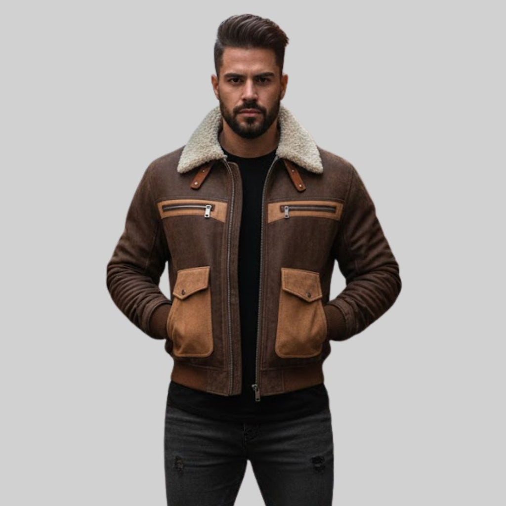 MIGUEL | Chaqueta Bomber Con Cuello De Sherpa