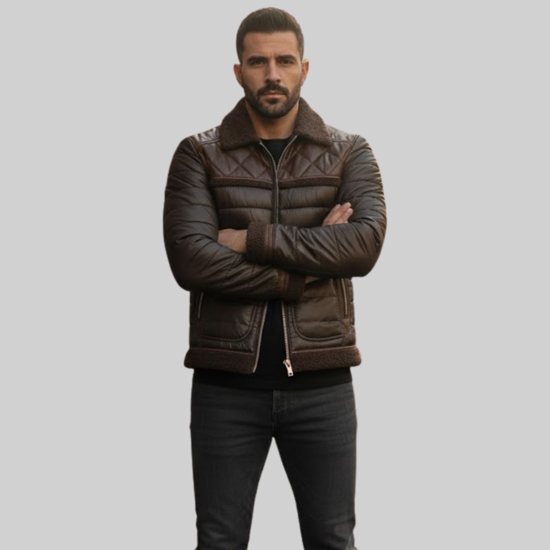 LUCIANO | Chaqueta Acolchada Con Cuello De Borrego