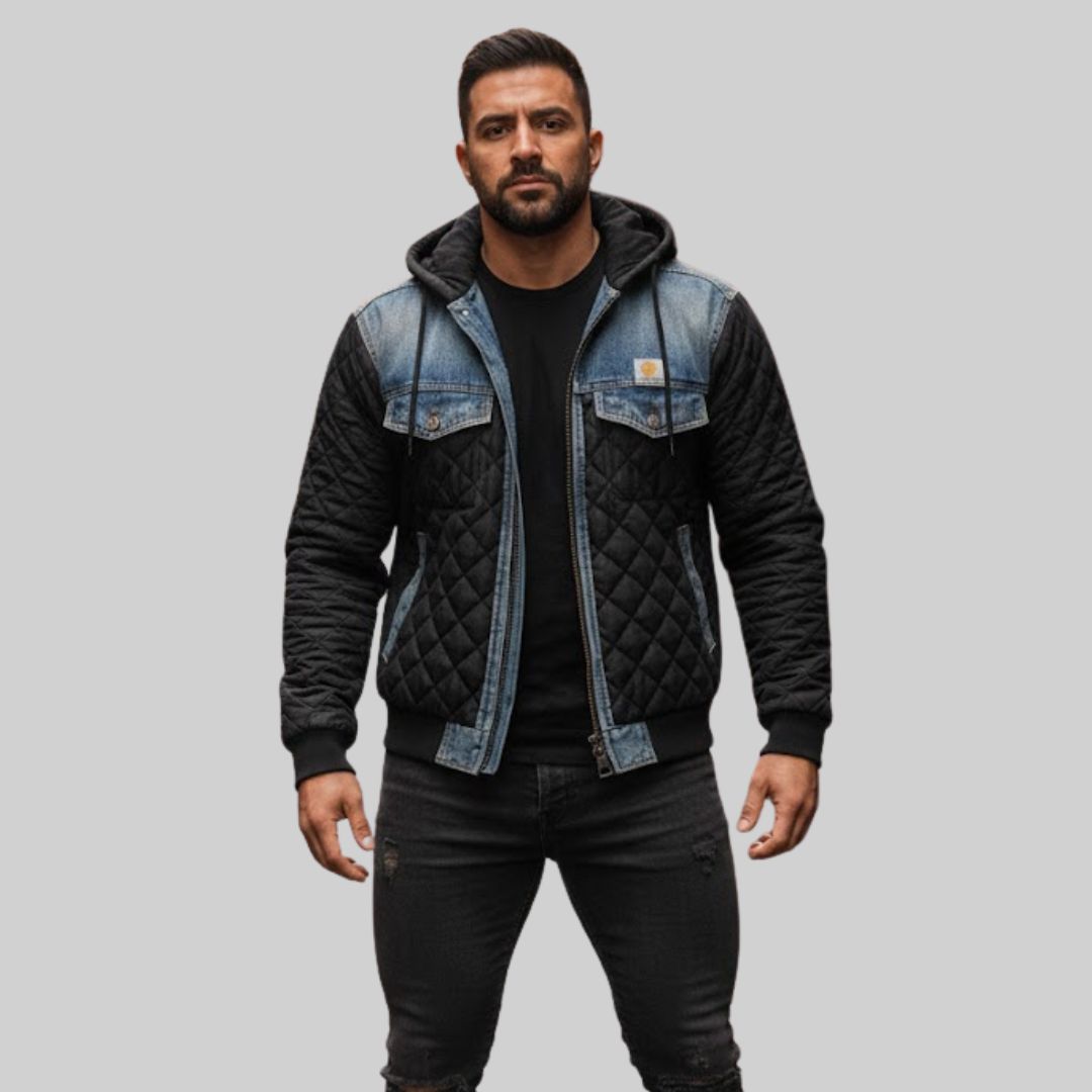 LUCAS | Chaqueta Acolchada Con Detalles En Denim