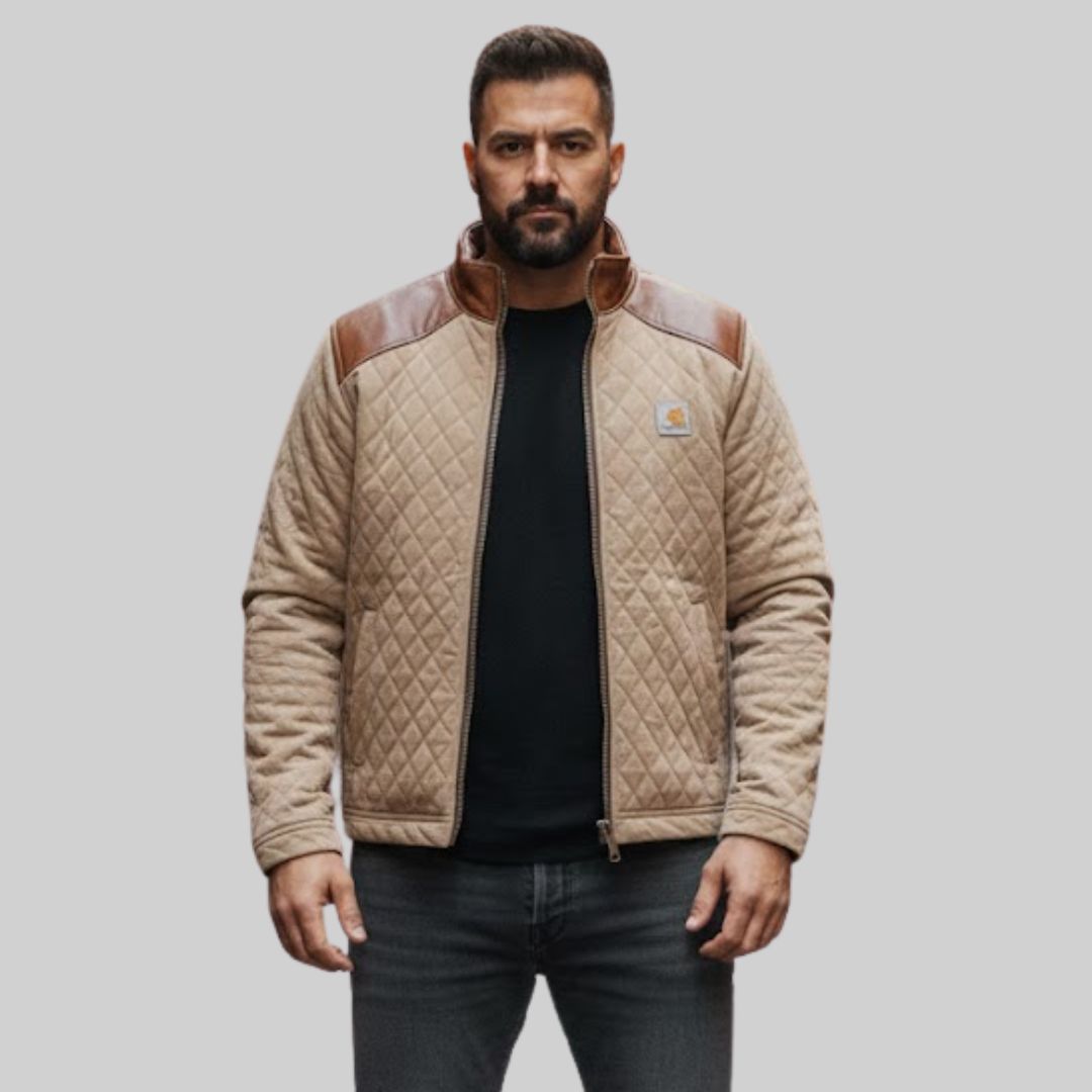 TOBIAS | Chaqueta Acolchada Con Inserciones De Cuero Ecológico