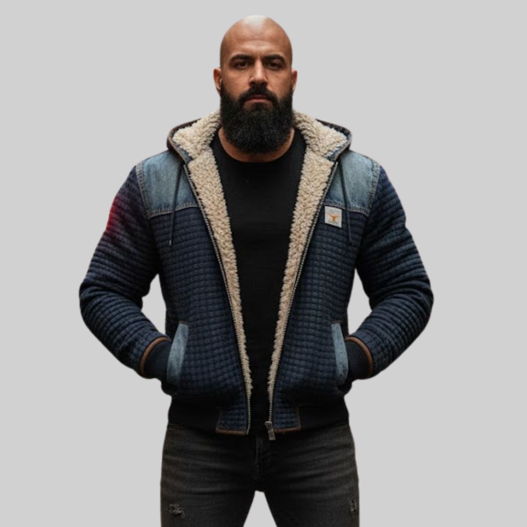 ALBERTO | Chaqueta De Punto Con Detalles De Denim