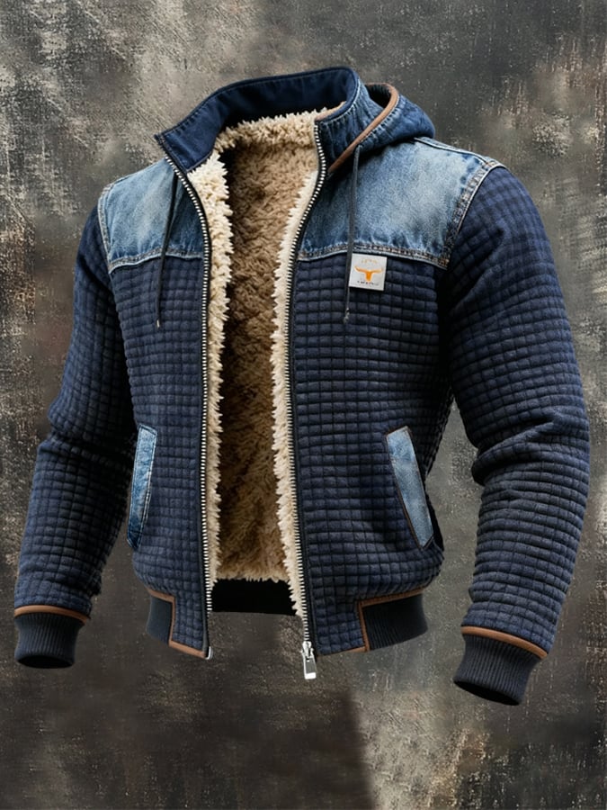 ALBERTO | Chaqueta De Punto Con Detalles De Denim