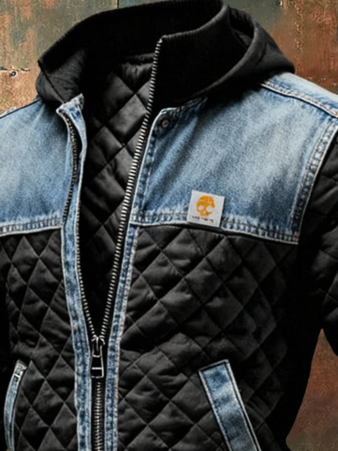 LUCAS | Chaqueta Acolchada Con Detalles En Denim