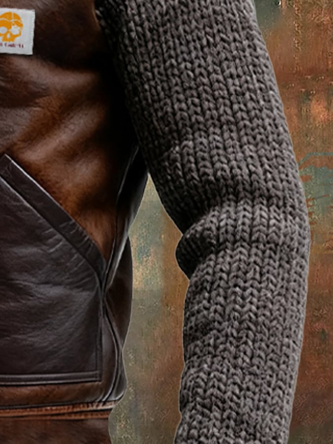 JORGE | Chaqueta De Cuero Ecológico Con Forro De Sherpa